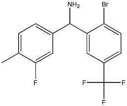 [2-bromo-5-(trifluoromethyl)phenyl](3-fluoro-4-methylphenyl)methanamine Struktur