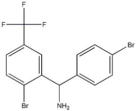 [2-bromo-5-(trifluoromethyl)phenyl](4-bromophenyl)methanamine,,结构式