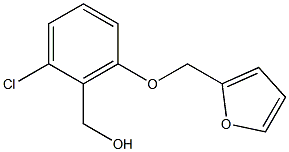 [2-chloro-6-(furan-2-ylmethoxy)phenyl]methanol,,结构式