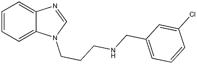 [3-(1H-1,3-benzodiazol-1-yl)propyl][(3-chlorophenyl)methyl]amine 结构式