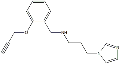 [3-(1H-imidazol-1-yl)propyl]({[2-(prop-2-yn-1-yloxy)phenyl]methyl})amine 化学構造式