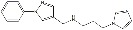 [3-(1H-imidazol-1-yl)propyl][(1-phenyl-1H-pyrazol-4-yl)methyl]amine Structure