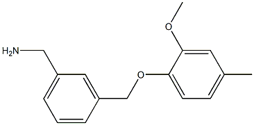 [3-(2-methoxy-4-methylphenoxymethyl)phenyl]methanamine 化学構造式