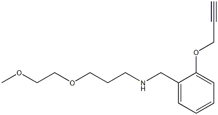 [3-(2-methoxyethoxy)propyl]({[2-(prop-2-yn-1-yloxy)phenyl]methyl})amine Structure