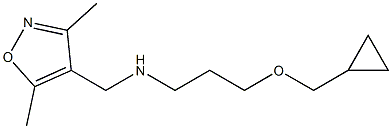 [3-(cyclopropylmethoxy)propyl][(3,5-dimethyl-1,2-oxazol-4-yl)methyl]amine,,结构式