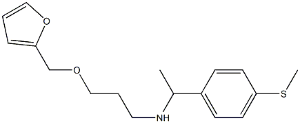 [3-(furan-2-ylmethoxy)propyl]({1-[4-(methylsulfanyl)phenyl]ethyl})amine 化学構造式
