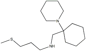 [3-(methylsulfanyl)propyl]({[1-(piperidin-1-yl)cyclohexyl]methyl})amine,,结构式