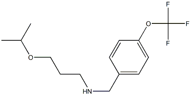 [3-(propan-2-yloxy)propyl]({[4-(trifluoromethoxy)phenyl]methyl})amine,,结构式