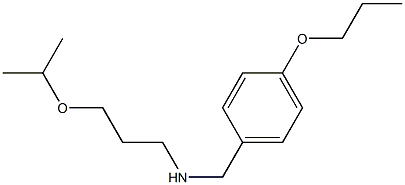 [3-(propan-2-yloxy)propyl][(4-propoxyphenyl)methyl]amine,,结构式