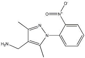 [3,5-dimethyl-1-(2-nitrophenyl)-1H-pyrazol-4-yl]methanamine,,结构式