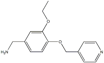 [3-ethoxy-4-(pyridin-4-ylmethoxy)phenyl]methanamine,,结构式