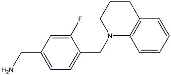 [3-fluoro-4-(1,2,3,4-tetrahydroquinolin-1-ylmethyl)phenyl]methanamine 结构式