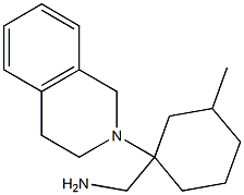 [3-methyl-1-(1,2,3,4-tetrahydroisoquinolin-2-yl)cyclohexyl]methanamine,,结构式
