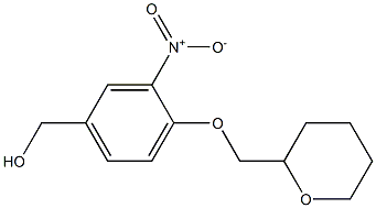 [3-nitro-4-(oxan-2-ylmethoxy)phenyl]methanol 结构式