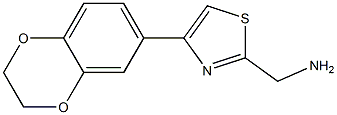 [4-(2,3-dihydro-1,4-benzodioxin-6-yl)-1,3-thiazol-2-yl]methanamine Structure