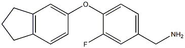 [4-(2,3-dihydro-1H-inden-5-yloxy)-3-fluorophenyl]methanamine Structure