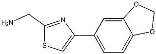 [4-(2H-1,3-benzodioxol-5-yl)-1,3-thiazol-2-yl]methanamine 结构式