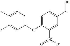 [4-(3,4-dimethylphenoxy)-3-nitrophenyl]methanol,,结构式