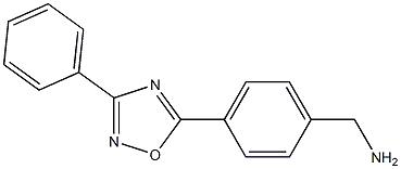 [4-(3-phenyl-1,2,4-oxadiazol-5-yl)phenyl]methanamine 化学構造式