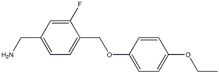 [4-(4-ethoxyphenoxymethyl)-3-fluorophenyl]methanamine Struktur