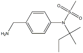 [4-(aminomethyl)phenyl]-N-(2-methylbutan-2-yl)methanesulfonamide Structure