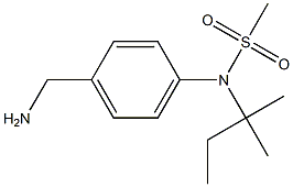 [4-(aminomethyl)phenyl]-N-(2-methylbutan-2-yl)methanesulfonamide,,结构式