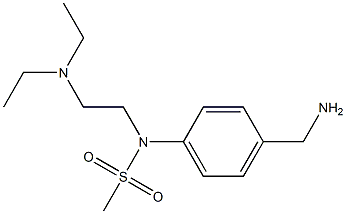 [4-(aminomethyl)phenyl]-N-[2-(diethylamino)ethyl]methanesulfonamide,,结构式