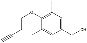 [4-(but-3-yn-1-yloxy)-3,5-dimethylphenyl]methanol 结构式