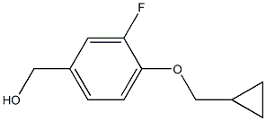 [4-(cyclopropylmethoxy)-3-fluorophenyl]methanol,1038726-65-6,结构式