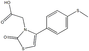 [4-[4-(methylthio)phenyl]-2-oxo-1,3-thiazol-3(2H)-yl]acetic acid,,结构式