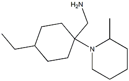 [4-ethyl-1-(2-methylpiperidin-1-yl)cyclohexyl]methanamine,,结构式