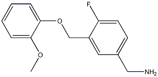 [4-fluoro-3-(2-methoxyphenoxymethyl)phenyl]methanamine Struktur