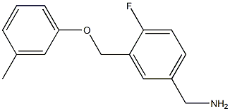 [4-fluoro-3-(3-methylphenoxymethyl)phenyl]methanamine Structure