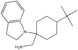 [4-tert-butyl-1-(2,3-dihydro-1H-indol-1-yl)cyclohexyl]methanamine 化学構造式