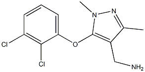 [5-(2,3-dichlorophenoxy)-1,3-dimethyl-1H-pyrazol-4-yl]methanamine Structure