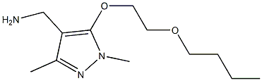 [5-(2-butoxyethoxy)-1,3-dimethyl-1H-pyrazol-4-yl]methanamine 化学構造式