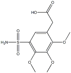 [5-(aminosulfonyl)-2,3,4-trimethoxyphenyl]acetic acid Structure