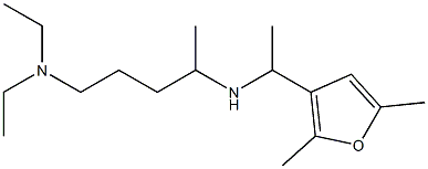 [5-(diethylamino)pentan-2-yl][1-(2,5-dimethylfuran-3-yl)ethyl]amine Struktur