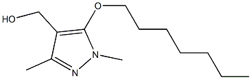 [5-(heptyloxy)-1,3-dimethyl-1H-pyrazol-4-yl]methanol,,结构式