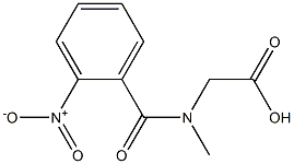 [methyl(2-nitrobenzoyl)amino]acetic acid Struktur