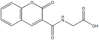 {[(2-oxo-2H-chromen-3-yl)carbonyl]amino}acetic acid 化学構造式