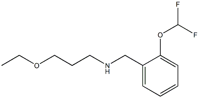 {[2-(difluoromethoxy)phenyl]methyl}(3-ethoxypropyl)amine Struktur