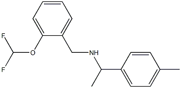 {[2-(difluoromethoxy)phenyl]methyl}[1-(4-methylphenyl)ethyl]amine Structure