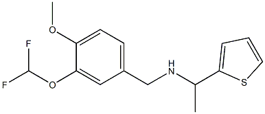 {[3-(difluoromethoxy)-4-methoxyphenyl]methyl}[1-(thiophen-2-yl)ethyl]amine|