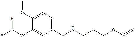 {[3-(difluoromethoxy)-4-methoxyphenyl]methyl}[3-(ethenyloxy)propyl]amine Struktur