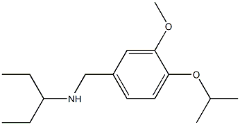 {[3-methoxy-4-(propan-2-yloxy)phenyl]methyl}(pentan-3-yl)amine,,结构式