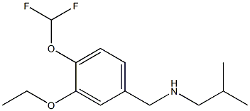 {[4-(difluoromethoxy)-3-ethoxyphenyl]methyl}(2-methylpropyl)amine 结构式