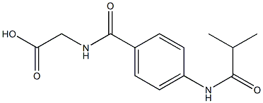 {[4-(isobutyrylamino)benzoyl]amino}acetic acid 结构式