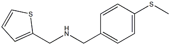 {[4-(methylsulfanyl)phenyl]methyl}(thiophen-2-ylmethyl)amine,,结构式