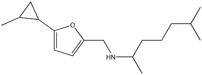 {[5-(2-methylcyclopropyl)furan-2-yl]methyl}(6-methylheptan-2-yl)amine 结构式